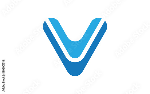 V Logo initial concept vector icon illustration