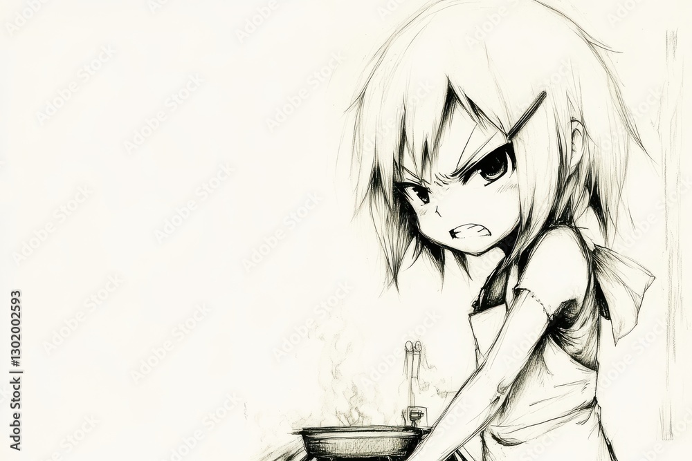 Discover an enchanting scene of an anime girl cooking in a cozy kitchen setting, with a clock and a bowl adding to the charm. Perfect for anime enthusiasts Discover an enchanting scene of an anime girl cooking in a cozy kitchen setting, with a clock and a bowl adding to the charm. Perfect for anime enthusiasts