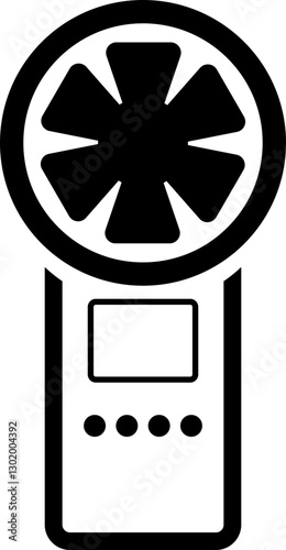 Anemometer and weather icon vector