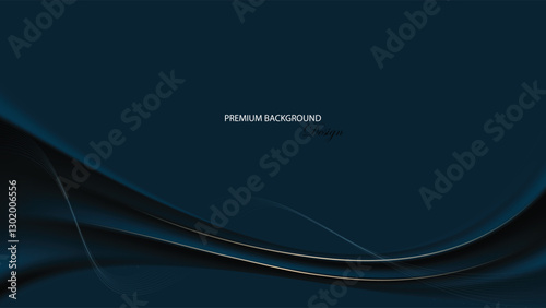 Blue background vector design. Luxury background with line and blue gradation color.