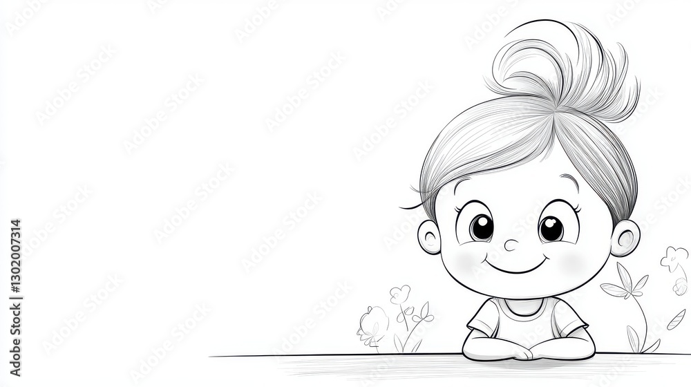 Curious Child with Playful Expression Curious Child with Playful Expression