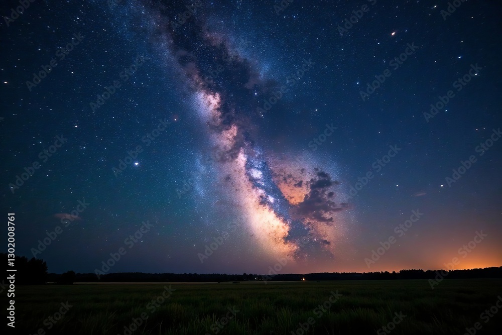 Stunning night sky over Milky Way in Ukraine countryside, galaxy, night Stunning night sky over Milky Way in Ukraine countryside, galaxy, night