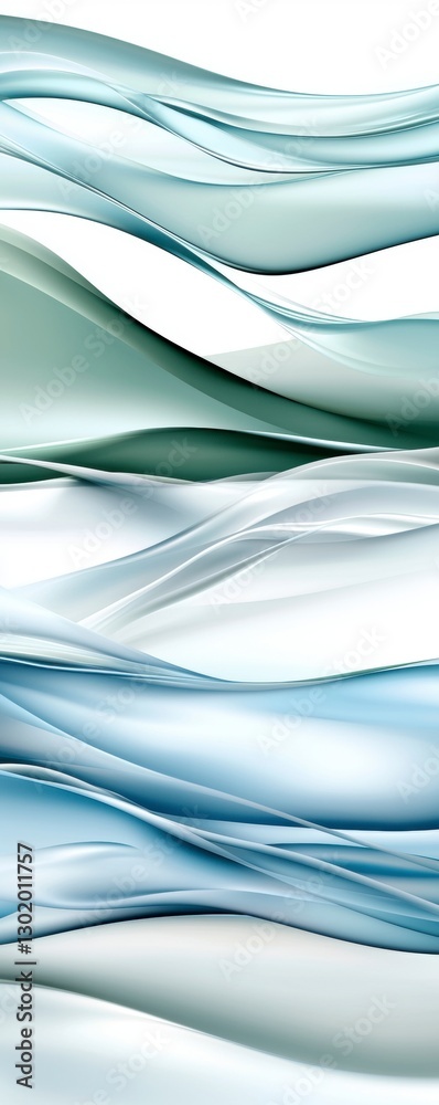 Fototapeta premium Abstract Blue and Green Waves Background