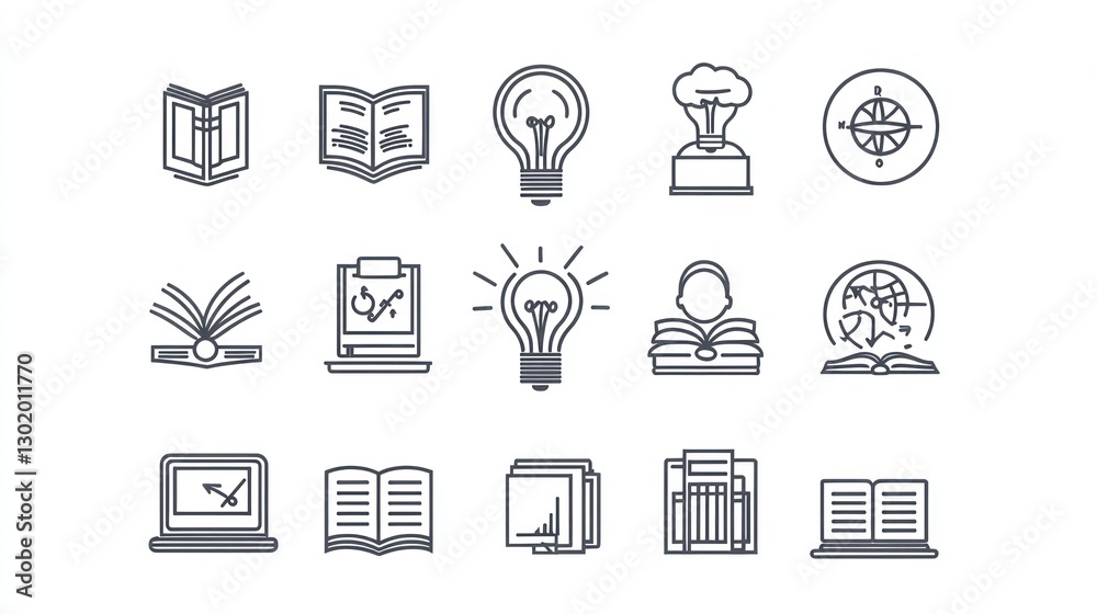 Fototapeta premium Education Icons Collection