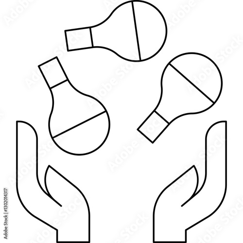 Juggling Balls icon single vector illustration