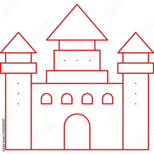 Castle II icon single vector illustration
