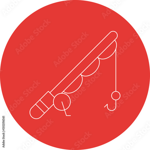 Fishing icon single vector illustration