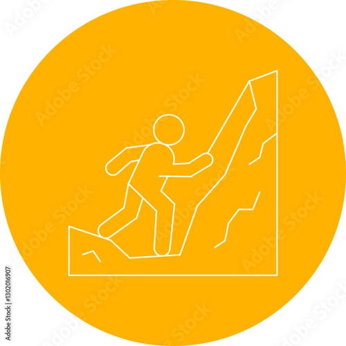 Mountain Climbing icon single vector illustration