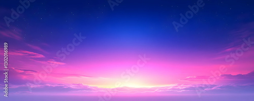Pink sunset sky, cloudscape background