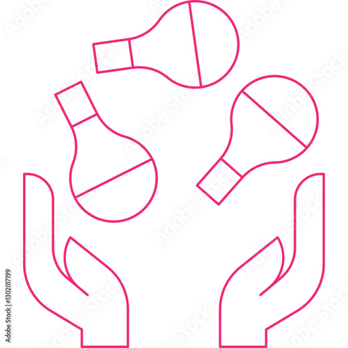 Juggling Balls icon single vector illustration