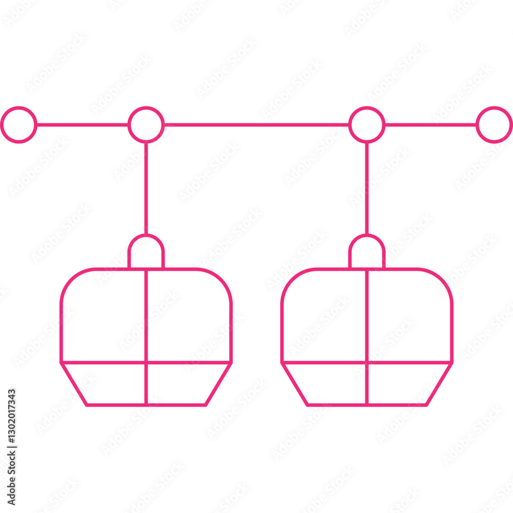 Cable Car Ride icon single vector illustration Cable Car Ride icon single vector illustration