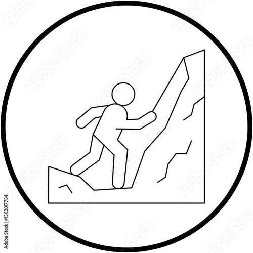 Mountain Climbing icon single vector illustration