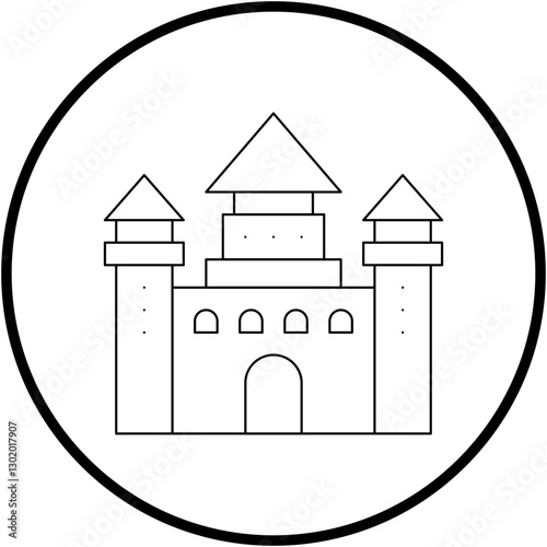 Castle II icon single vector illustration