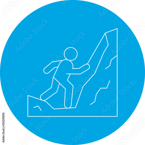 Mountain Climbing icon single vector illustration