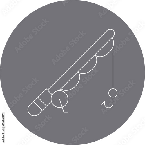 Fishing icon single vector illustration