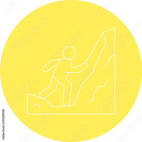 Mountain Climbing icon single vector illustration