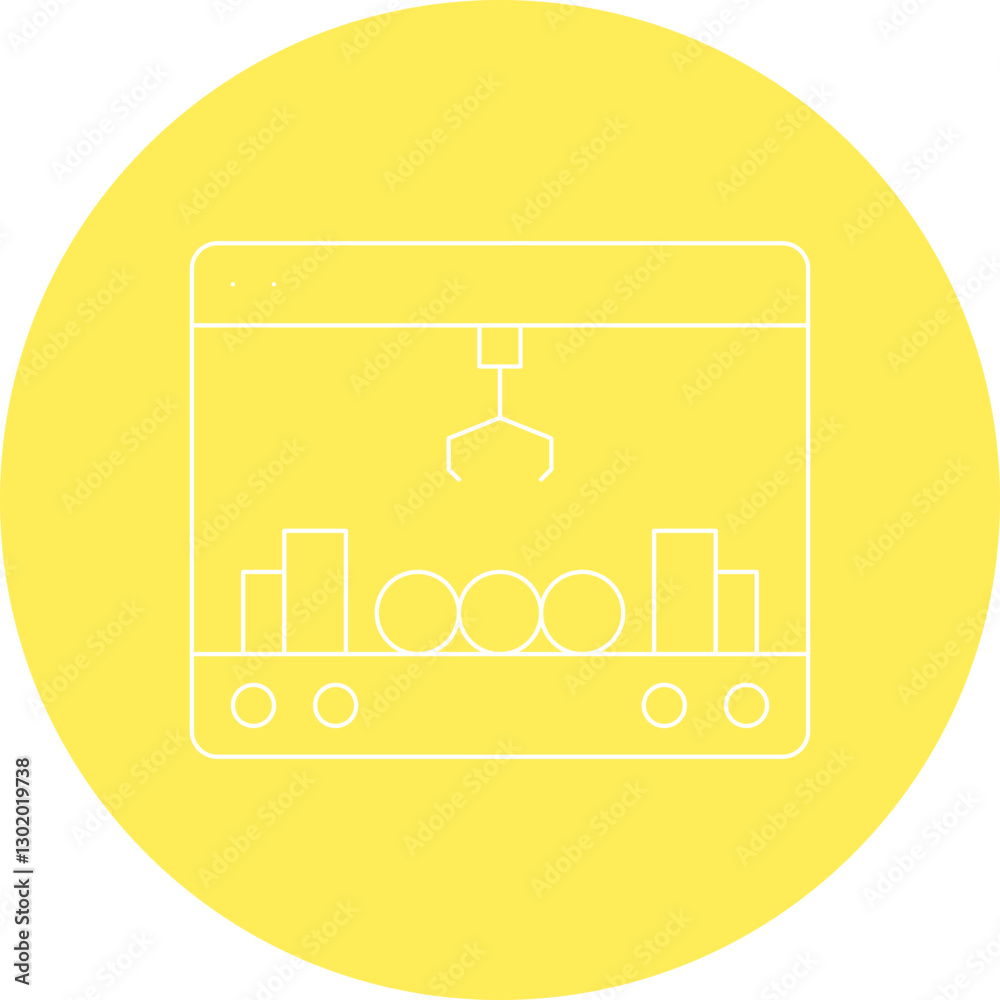 Claw Machine icon single vector illustration Claw Machine icon single vector illustration