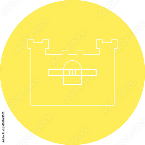 Castle I icon single vector illustration