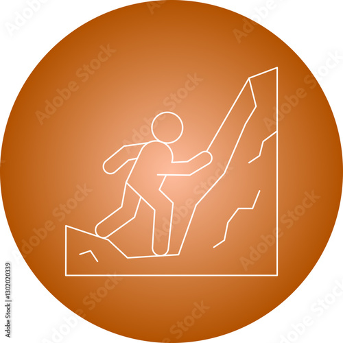 Mountain Climbing icon single vector illustration