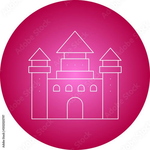 Castle II icon single vector illustration