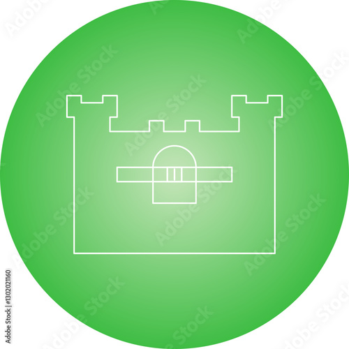 Castle I icon single vector illustration