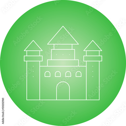 Castle II icon single vector illustration
