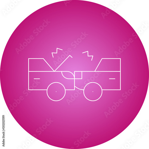 Crashing Cars icon single vector illustration