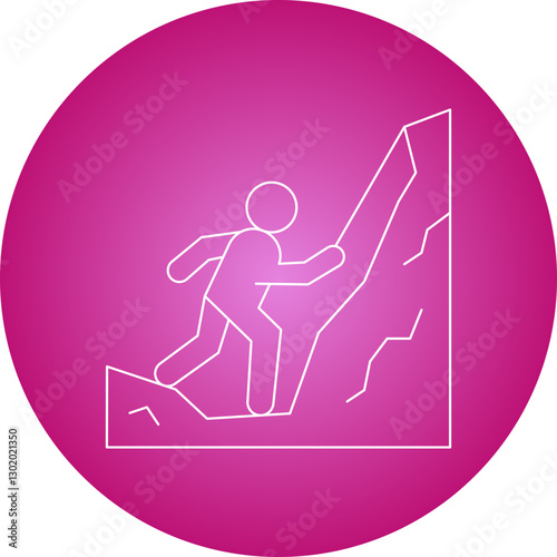 Mountain Climbing icon single vector illustration