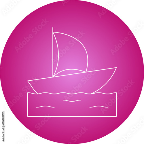 Boating icon single vector illustration