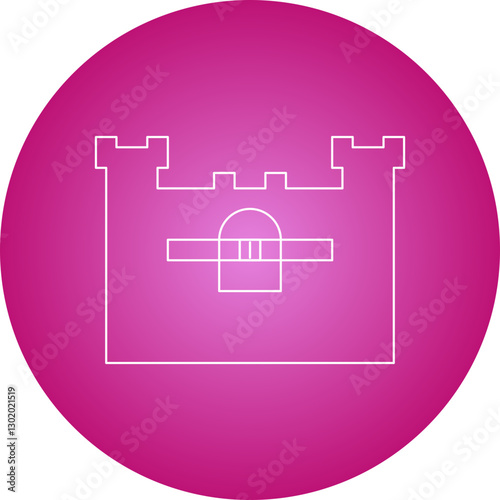 Castle I icon single vector illustration