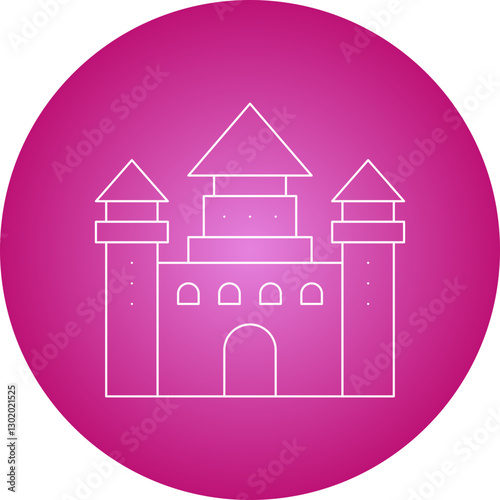 Castle II icon single vector illustration