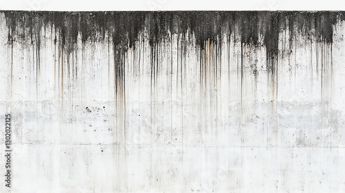 Abstract texture of weathered concrete wall with streaks and discoloration, creating a moody atmosphere
