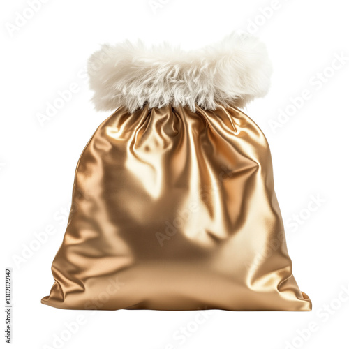 golden santa gift bag photo