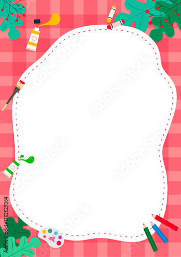 Illustration for children, students, and schools. Fun Art Time Full and Colored Illustration Design. Vector Illustration.