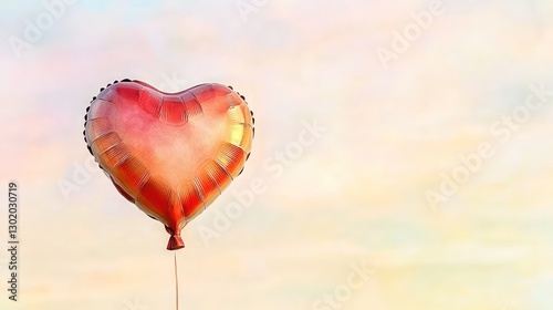 red heart on a red background