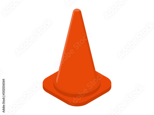 赤いシンプルな三角コーン