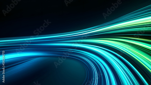 Particle flow tunnel space vortex, Internet science and technology creative background
