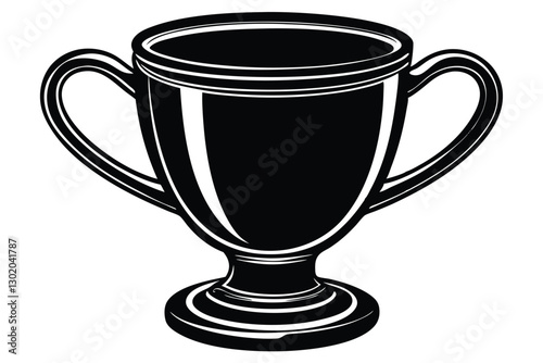 Flat design coffee cup silhouette set