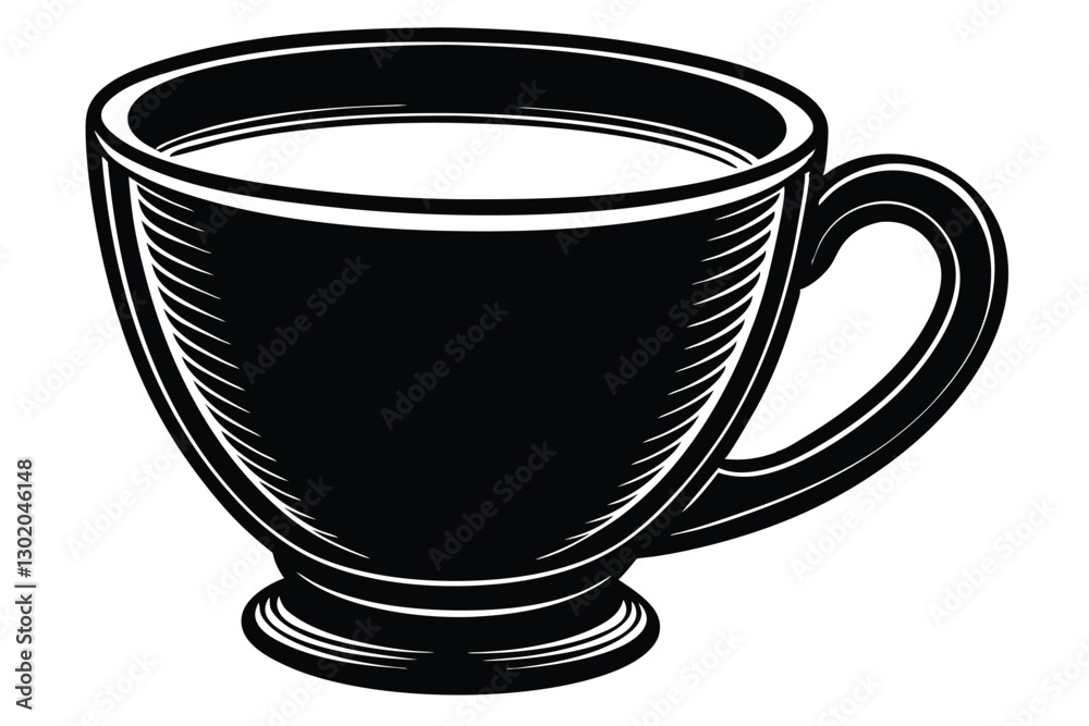 Black and white Coffee cup vector illustration Black and white Coffee cup vector illustration