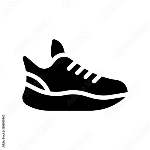 running shoes glyph icon