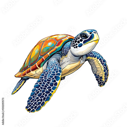 turtle isolated on white