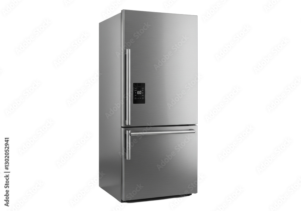 Sleek Modern Refrigerator with Digital Display and Bottom Freezer Design for Efficient Kitchen Sleek Modern Refrigerator with Digital Display and Bottom Freezer Design for Efficient Kitchen