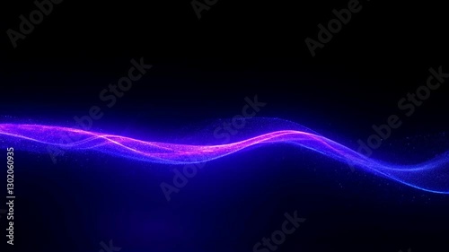 Abstract wave of vibrant colors flowing through a dark background, creating a dynamic visual effect