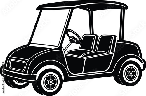 Golf Cart Silhouette Illustration