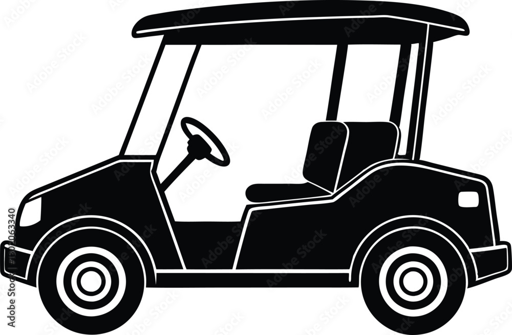 Obraz premium Golf Cart vector isolated on a white background