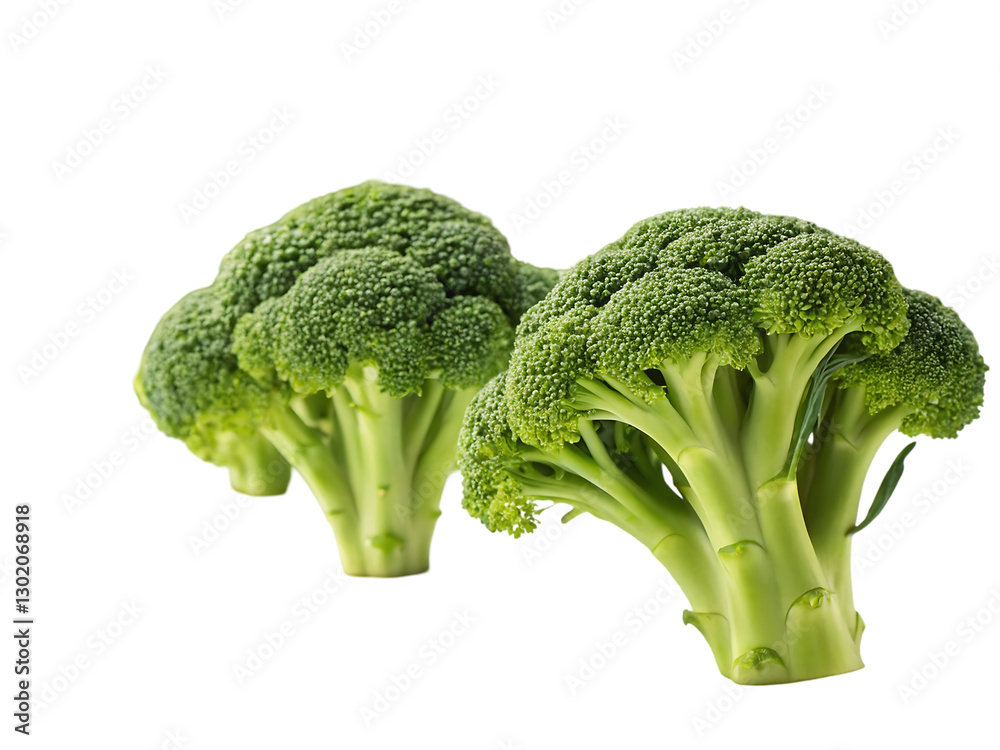Fresh Broccoli Heads with Vibrant Green Color and Intricate Florets for Nutritious Meals and Vegetable Displays. Fresh Broccoli Heads with Vibrant Green Color and Intricate Florets for Nutritious Meals and Vegetable Displays.
