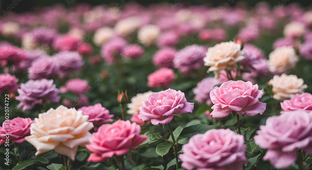 Beautiful pink and peach roses blooming in a garden peaceful summer rose on transparent background Beautiful pink and peach roses blooming in a garden peaceful summer rose on transparent background