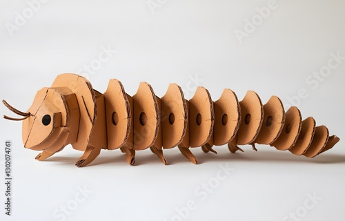 Cardboard Centipede Craft Model Creation