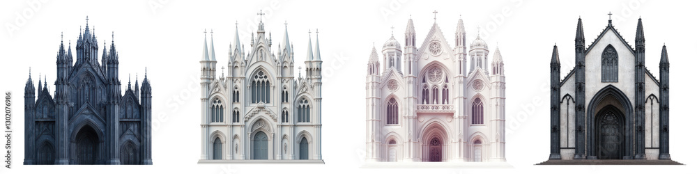 Magnificent Gothic Cathedrals and Other Architectural Landmarks with Intricate Spires Domes and Facades Forming Iconic Urban Cityscapes Magnificent Gothic Cathedrals and Other Architectural Landmarks with Intricate Spires Domes and Facades Forming Iconic Urban Cityscapes