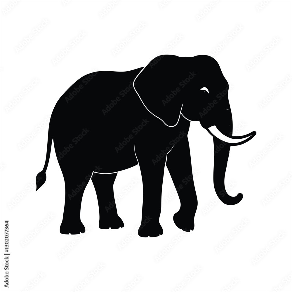 Fototapeta premium elephant silhouette vector